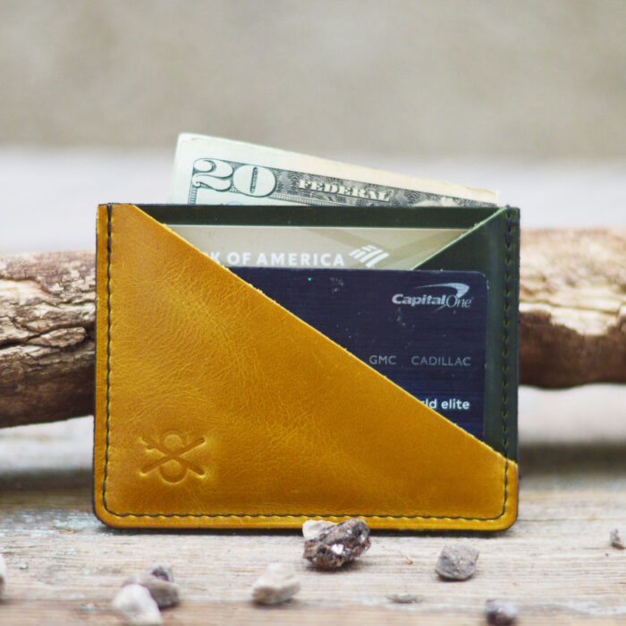 Teal & Brown Crosscut Card Sleeve - Image 3