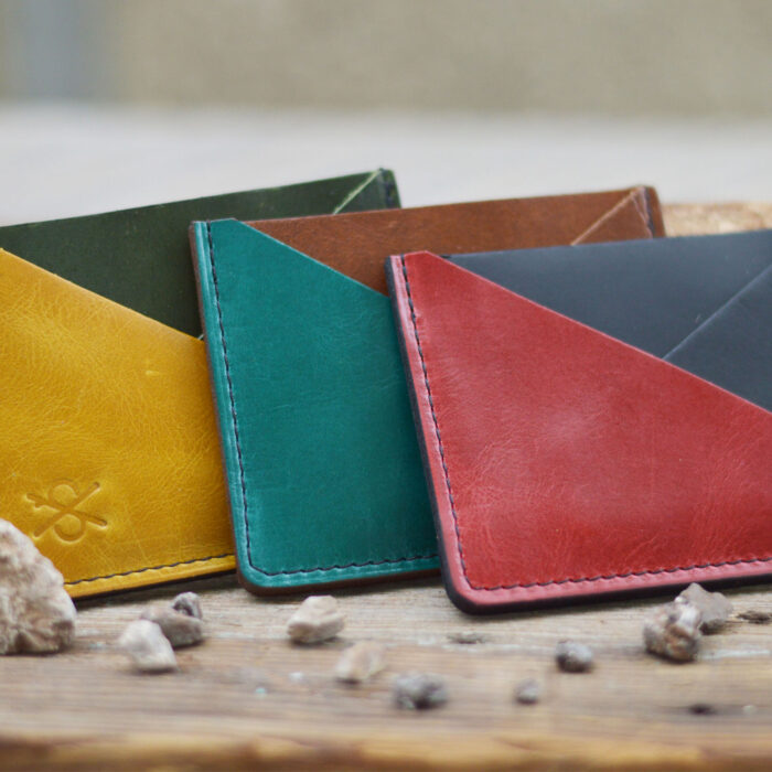 Teal & Brown Crosscut Card Sleeve - Image 4