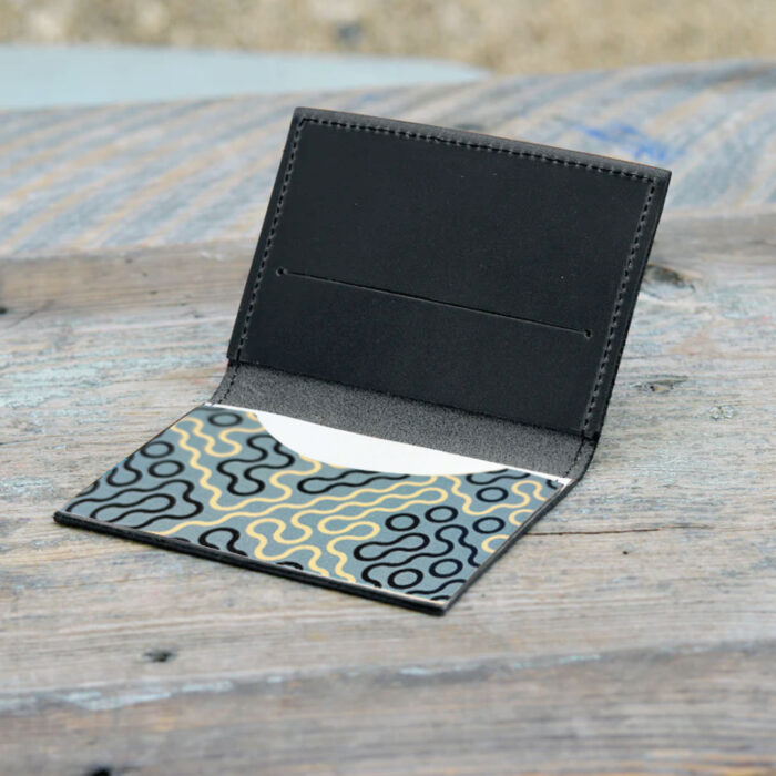 Black & Yellow Squiggle Essentials Wallet