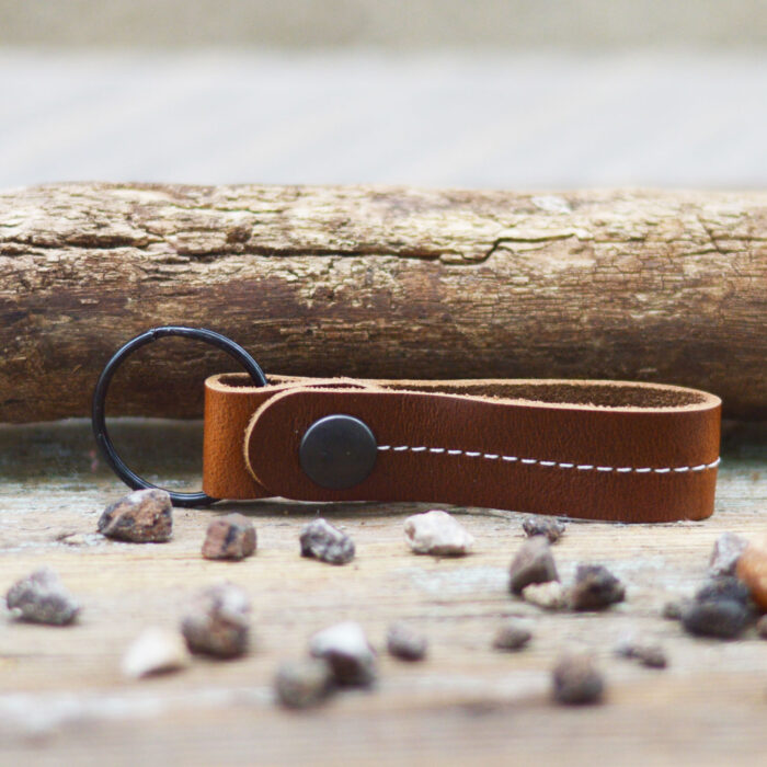 Brown Stitch Keychain