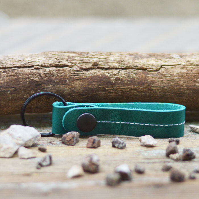 Teal Stitch Keychain